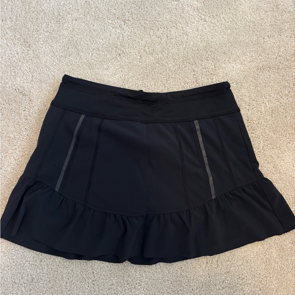 Athleta Black Mini Skirt with Ruffle Hem
